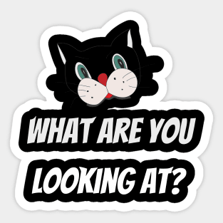 Cat_What are you looking at? Sticker